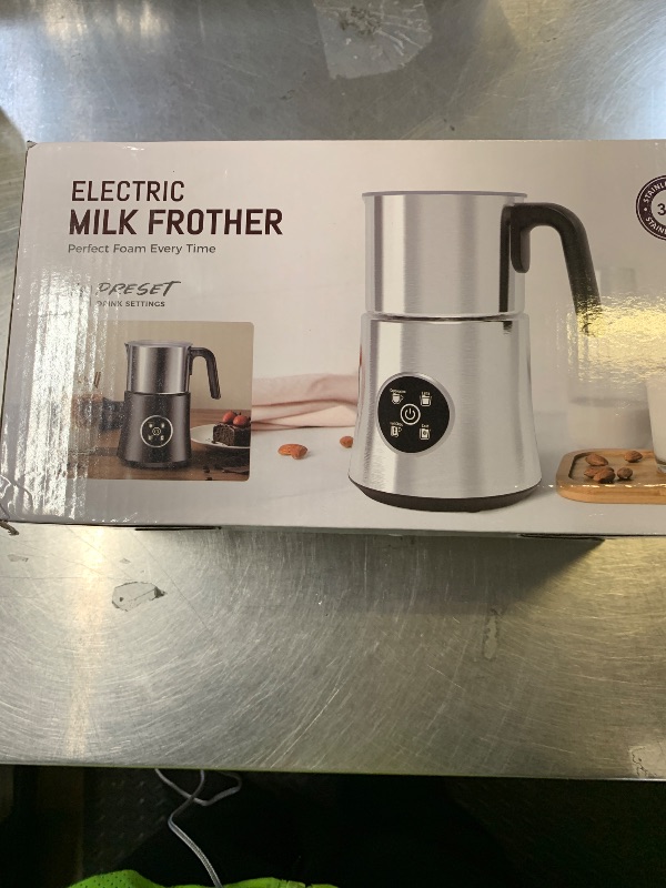 Photo 1 of Milk Frother and Steamer, Large Capacity & Detachable Electric Milk Frother, Automatic Warm and Cold Foam Maker, Hot Chocolate Maker, Stainless Steel Jug, 30.44Oz./900ML