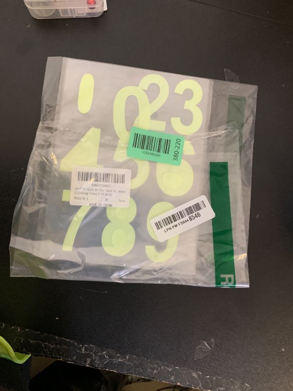 Photo 1 of Glow In the Dark House Numbers, Mailbox Stickers Numbers 30 PCS Waterproof Number for Signs, Door, Cars, Trucks, Home, Business, Office, Hotel Room, Address Number (Glowing Color,2.36 Inch)