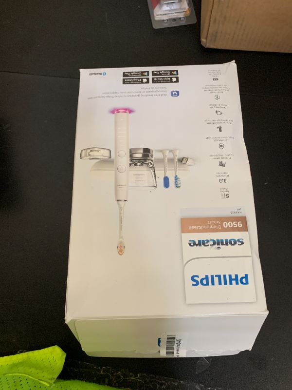 Photo 1 of Philips Sonicare DiamondClean Smart 9500 Electric Toothbrush, Sonic Toothbrush with App, Pressure Sensor, Brush Head Detection, 5 Brushing Modes and 3 Intensity Levels, White, Model HX9923/01