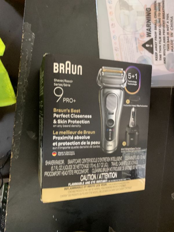 Photo 1 of Braun Series 9 PRO+ Electric Shaver, Wet & Dry Razor, Pro SensoAdapt, 6in1 SmartCare Center, 9697CC, Silver