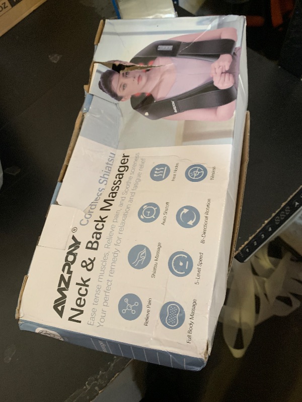 Photo 1 of AMZPONY® Cordless Neck Massager for Pain Relief Deep Tissue, Rechargeable Shiatsu Neck and Back Massager with Heat Kneading Shoulder Massage for Body Muscle Pain Relief,Gifts for Dad Mom Friends