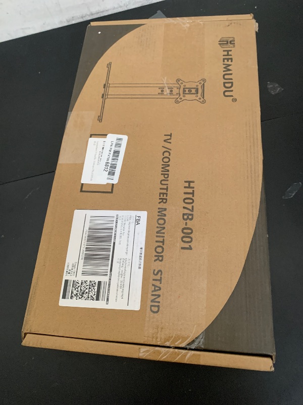 Photo 1 of Universal Swivel TV Stand/Base Table Top TV Stand for 13 to 32 inch TVs with 100 Degree Swivel, 4 Level Height Adjustable, Heavy Duty Tempered Glass Base, Holds up to 77lbs, HT07B-001