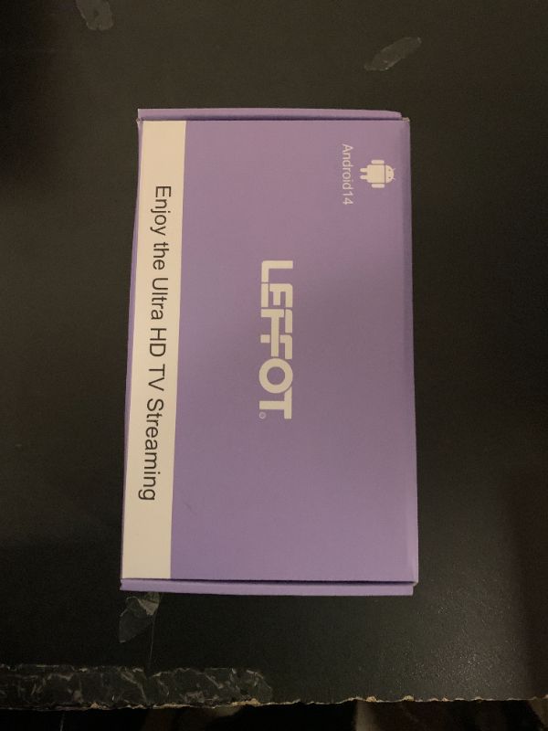 Photo 1 of Android 14.0 TV Box 2025, LEFFOT RK3518 4K Ultra HD Streaming Device for TV, 2GB RAM 16GB ROM, Smart TV Box with Voice Remote, 2.4G & 5G WiFi 6, BT 5.4, USB 3.0, HDR10, Rockchip RK3518 Quad-Core A53