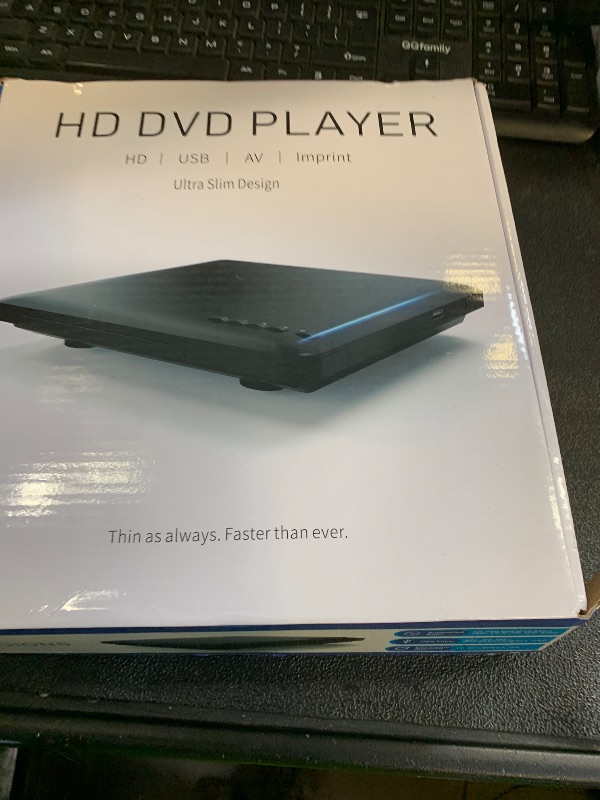 Photo 1 of Ultra Slim DVD Player, Thin HDMI AV DVD Players for TV, 0.6 Inch Design with Region Free & Colourful HD Pixels, Supports USB Playback, NTSC/PAL DVD Player with HDMI & RCA Cables, Remote Control.