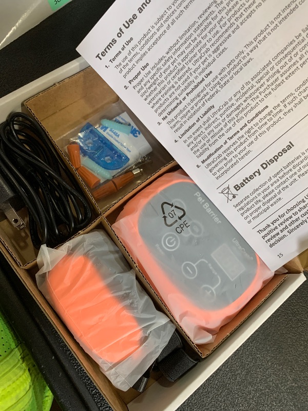 Photo 1 of UltraCrab Indoor Pet Barrier for Dogs, Wireless Indoor Electric Fence, Pet Gate, Keeps Areas Off Limits, Dog Fence Waterproof/Rechargeable Training Collar (2 Dogs System)