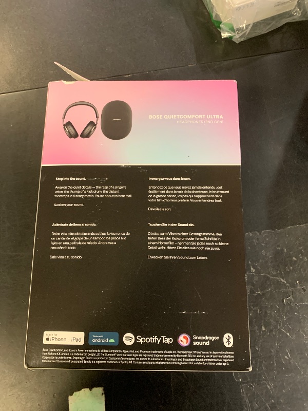 Photo 1 of Bose QuietComfort Ultra Bluetooth Headphones (2nd Gen), Wireless Headphones with Spatial Audio, Over Ear Noise Cancelling with Mic, Up to 30 Hours of Play time, Black