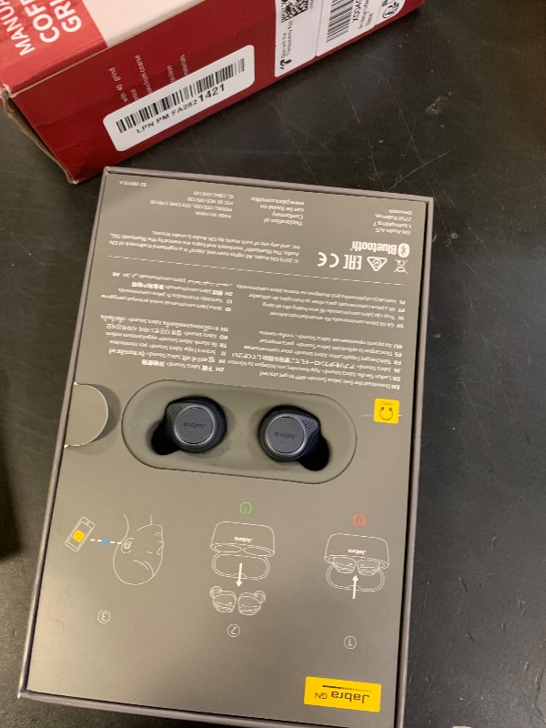 Photo 1 of Jabra Elite Active 75t True Wireless Bluetooth, Navy – Earbuds for Running and Sport, Charging Case Included, 24 Hour Battery, Active Noise Cancelling Earbuds