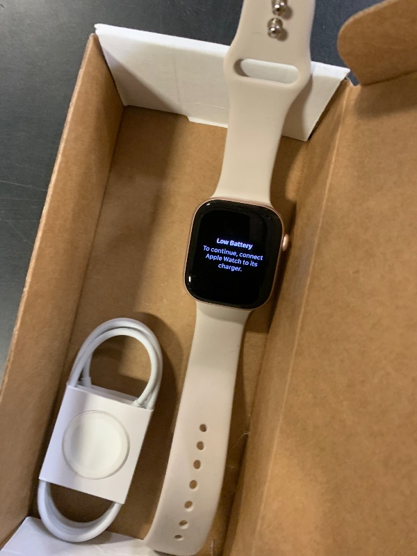 Photo 1 of Apple Watch Series 10 [GPS, 46mm] - Rose Gold Aluminum Case with Light Blush Sport Band, M/L (Renewed)