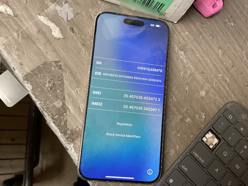 Photo 1 of Apple iPhone 15 Pro Max, 512GB, White Titanium - Unlocked (Renewed)