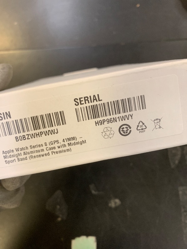Photo 1 of Apple Watch Series 8 (GPS, 41MM) - Midnight Aluminum Case with Midnight Sport Band S/M (Renewed Premium)