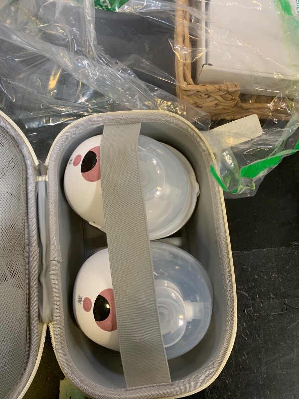 Photo 1 of Momcozy M5 Smart APP Controlled Wearable Breast Pump, Hands-Free Wireless Electric Pump, 3 Modes 9 Suction Levels, BPA-Free, Portable Lightweight, 24mm Flange, 2-Pack Cozy Red