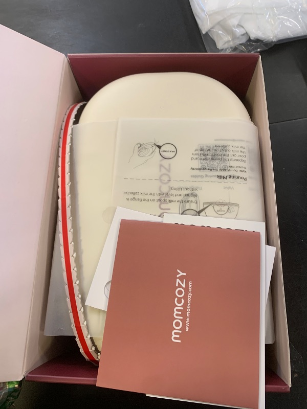 Photo 1 of Momcozy Breast Pump Hands Free Mobile Style | M6, Wearable Breastfeeding Pump Ideal Rhythm for More Milk, DoubleFit Flange More Fit & Discreet with 3 Modes & 9 Levels, 24mm - 2 Pack Cozy Red