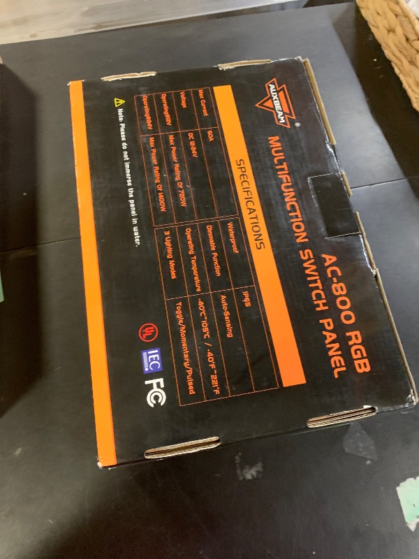 Photo 1 of Auxbeam 8 Gang Switch Panel AC-800 Bluetooth RGB Switch Pod with Remote Control Backlit Off Toggle Momentary Pulsed 165FT Wireless Auxiliary Switch Panel for Truck Offroad Waterproof