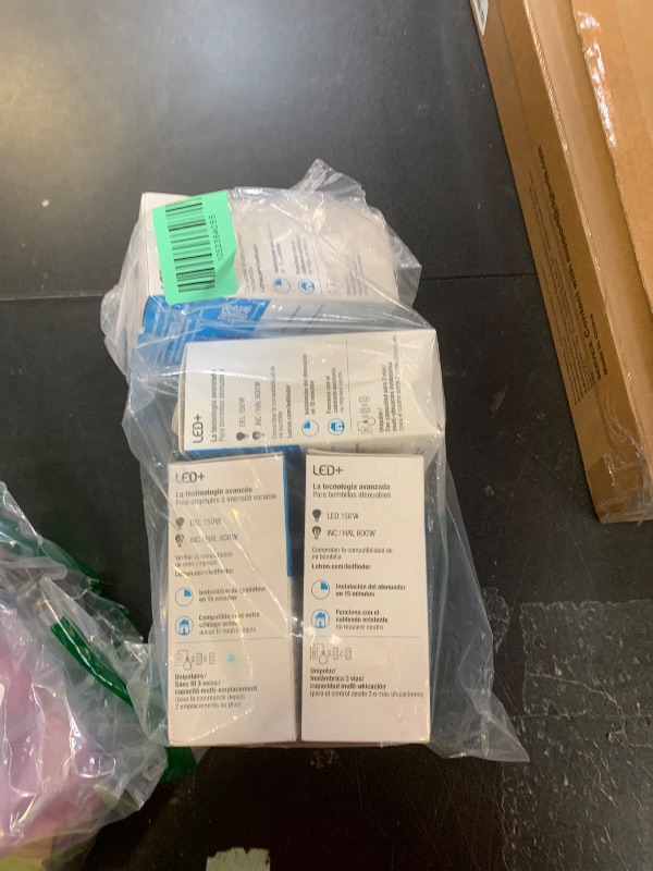 Photo 1 of Lutron Caseta Original Smart Dimmer Switch (Lutron Smart Hub Required), for LED Lights, 150 Watt, Single-Pole/3-Way, No Neutral Required, PD-6WCL-WH, White, 5 Pack