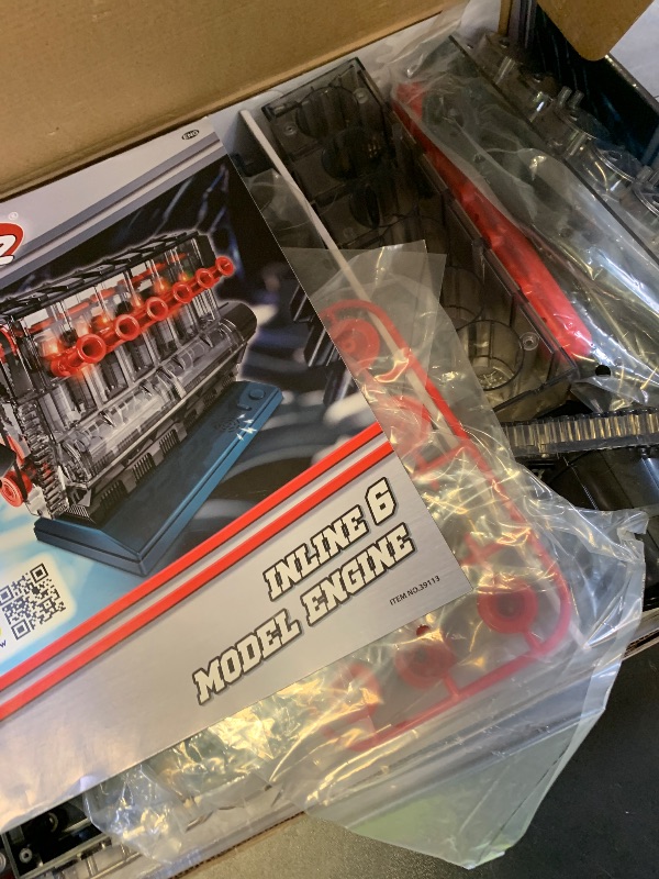 Photo 1 of Playz Inline 6 Engine Model Kit - Build Your Own STEM Inline 6 Small Engine That Runs Kit for Adults & Kids Age 10-12+, Visible Inline 6 Mini Engine Kit That Works for Adult w/ 230 STEM Parts