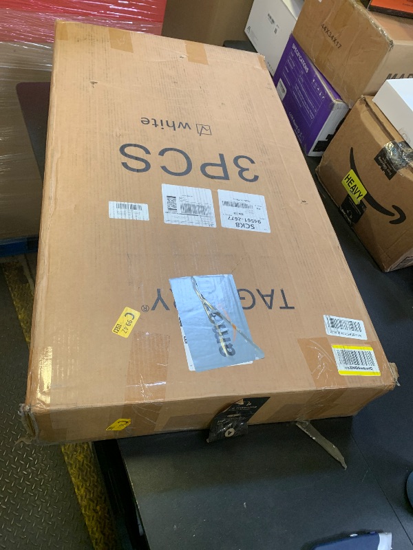 Photo 1 of tagotry White Cylinder Stands for Party 3Pcs Round Pedestal Stand for Parties, Pillars for Wedding Birthday Party Art Decor 35.43''(L),29.52''(M),23.62''(S)