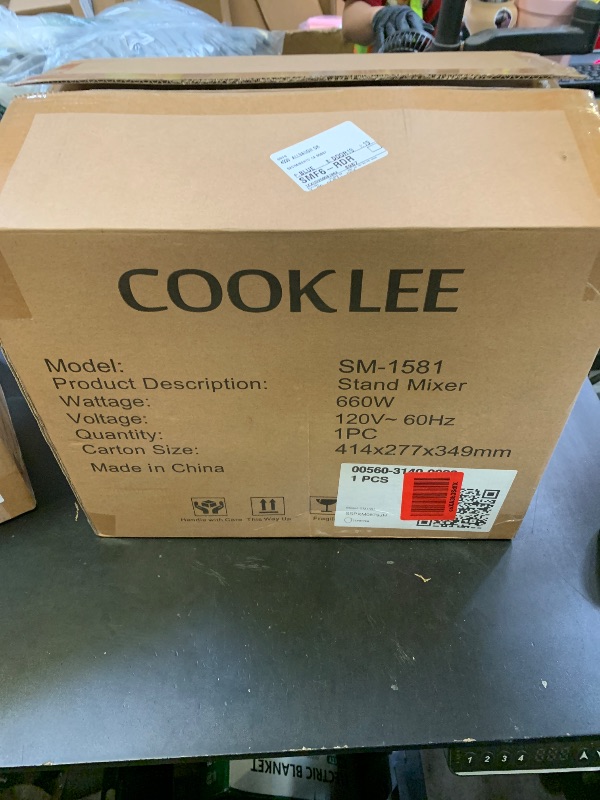 Photo 1 of COOKLEE Stand Mixer, 9.5 Qt. 660W 10-Speed Electric Kitchen Mixer with Dishwasher-Safe Dough Hooks, Flat Beaters, Wire Whip & Pouring Shield Attachments for Most Home Cooks, Silver