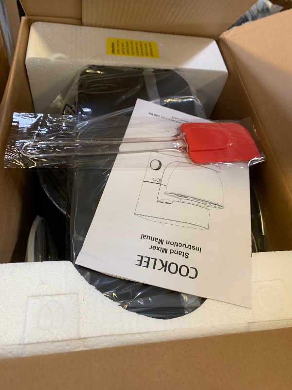 Photo 1 of COOKLEE Stand Mixer, 9.5 Qt. 660W 10-Speed Electric Kitchen Mixer with Dishwasher-Safe Dough Hooks, Flat Beaters, Wire Whip & Pouring Shield Attachments for Most Home Cooks, Silver