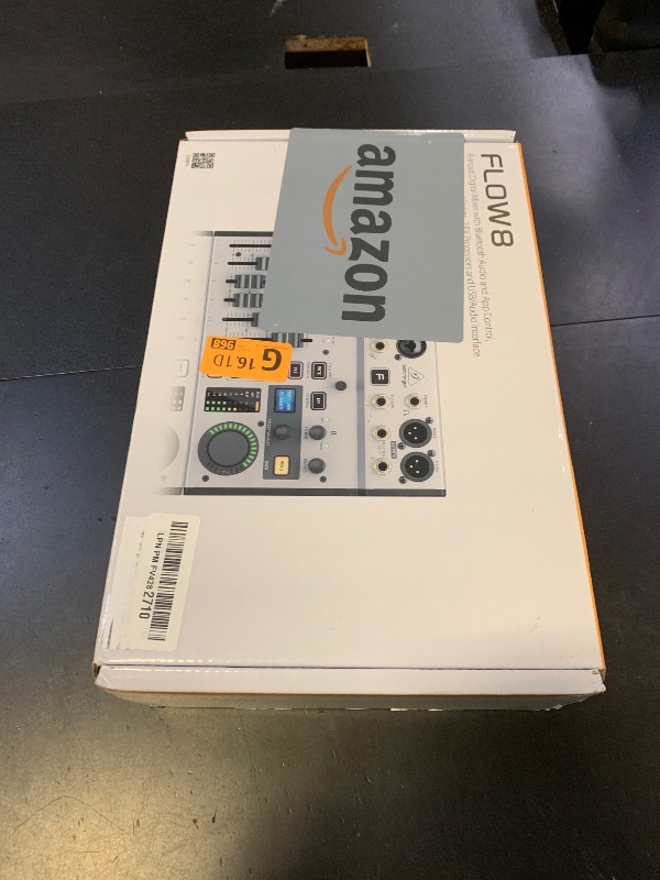 Photo 1 of Behringer FLOW 8 8-Input Digital Mixer with Bluetooth Audio and App Control, 60 mm Channel Faders, 2 FX Processors and USB/Audio Interface