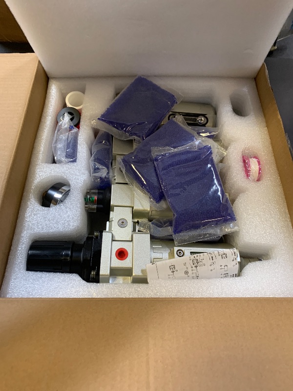 Photo 1 of BOGERDACK Industrial Grade 4-Stage Air Drying System, 1/2" NPT with Auto Drain, desiccant dryer, air regulator, Particulate Filter and Coalescing Filter for for Paint Spray? Plasma Cutter