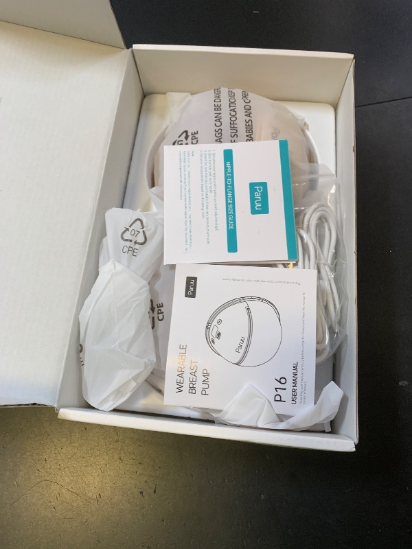 Photo 1 of Paruu Hands Free Breast Pump P16, Wearable Breast Pump Electirc Portable with 4 Modes & 12 Levels, Max 309mmHg Strong Suction 19/21/24mm Flange Inserts Wearable Breastfeeding Pump, 2 Pack?Nude
