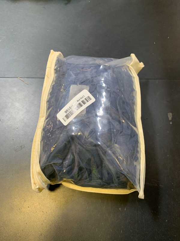 Photo 1 of 1 Pack Navy Blue Tablecloths for Rectangle Tables 6ft, Wrinkle Resistant Navy Blue Table Cover Fitted Stretch Table Cloth with Pleated Ruffle Skirts for Party Banquet Dining Birthday Wedding