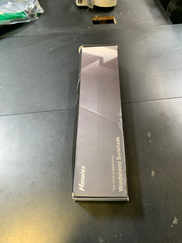 Photo 1 of [Upgraded] Nmoiss Windshield Sun Shade Umbrella - [Vinyl Coating Heat Shield] Protect Car from Sun Rays & Heat Damage Keep Cool and Protect Interior, Spring Structure Edge Medium 56" L x 31" W