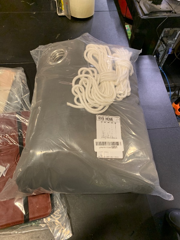 Photo 1 of RYB HOME Fade-Resistant Extra Wide Outdoor Curtains for Patio Waterproof with Zipper Back Tab Bottom, Windproof Sun Blocking Privacy for Gazebo Porch Pergola, Grey, W 110 x L 96, 2 Panels