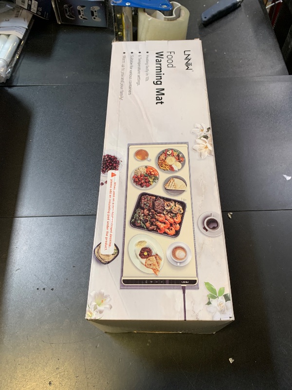 Photo 1 of Extra Large Food Warming Mat with Heat-Resistant Pad, 36X15 Inch, 6 Temperature & 6 Timer Settings, Child Lock Safety, Fits More Dishes for Family Dinners and Parties