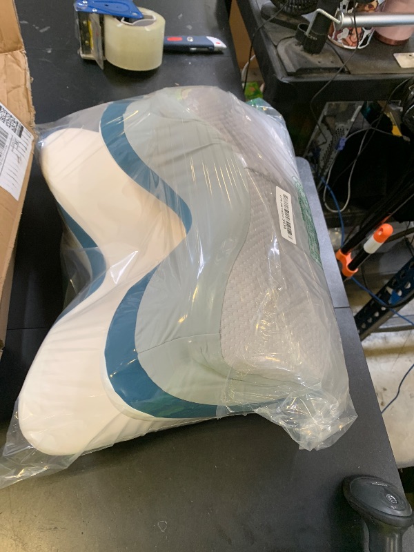 Photo 1 of **USED** STAINED** Cervical Pillow for Neck Pain Relief - Ergonomic Neck Pillow for Sleeping Contour Memory Foam Pillows with Cooling Pillowcase, Orthopedic Bed Pillow for Side Back Stomach Sleepers