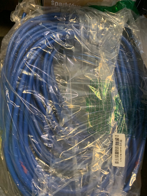 Photo 1 of Southwire Coldflex 12/3 Heavy-Duty Extension Cord, 100Ft, Cold Weather Cord, SJTW, Blue, 2569