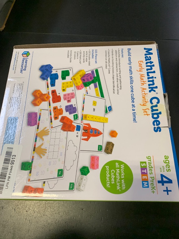 Photo 1 of Learning Resources MathLink Cubes Early Math Activity Set - 115 Pieces, Ages 4+, Classroom Must Haves, Preschool Activities, Teacher School Supplies, Toddler Montessori Toys, Math Manipulatives