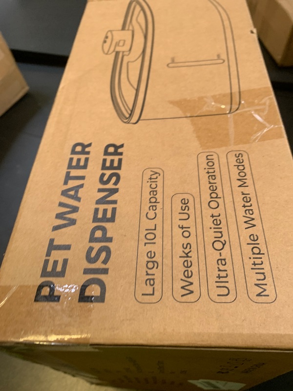 Photo 1 of 10L/2.64GAL Wireless Water Fountain for Cats Large Dogs for Multi-Pet Homes - Stainless Steel 4000mAh Battery Operated Automatic Pet Water Dispenser with Sensor, Quiet Flowing Bowl - Black