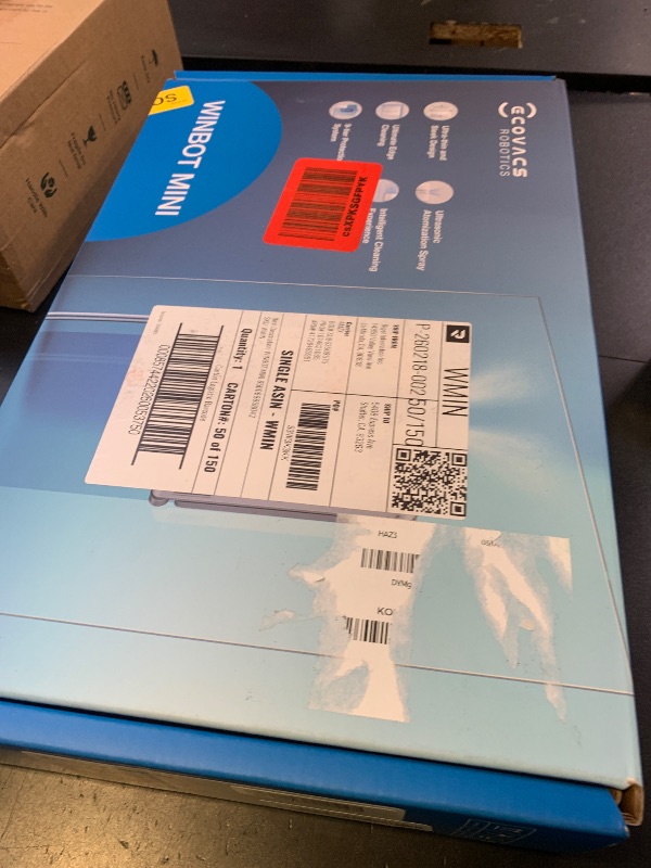 Photo 1 of ECOVACS WINBOT Mini Window Cleaning Robot - Compact Design, Dual Nozzles with Ultrasonic Spray, 9-Stage Protection System, Intelligent Path Planning, 3 Cleaning Modes, Anti-Slipping System