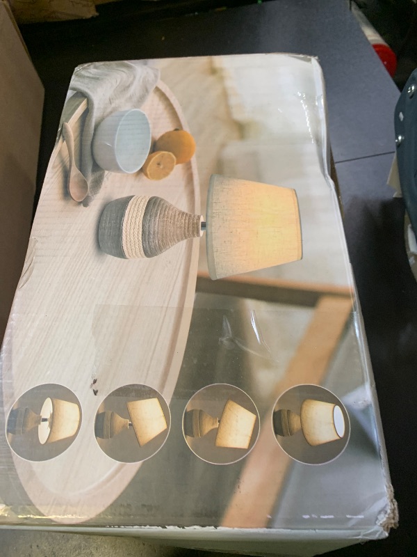 Photo 1 of INTELIVE 10" H Small Rechargeable Cordless Ceramic Table Lamp with Remote, RGB & Warm White Light, Timer & Dimmer, Battery Table Lamp with Linen Shade for Patio, Bedroom, Living Room, Dining Table