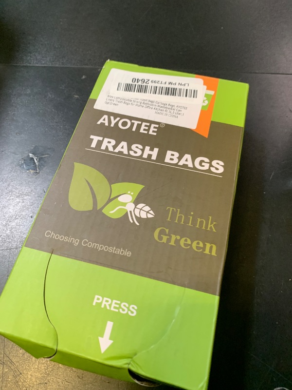 Photo 1 of 1.2 Gallon Small Trash Bags Garbage Bags, AYOTEE Mini Compostable Strong Bathroom Wastebasket Can Liners trash Bags for Home Office Kitchen fit 5L,5 Liter,1 Gal,Green