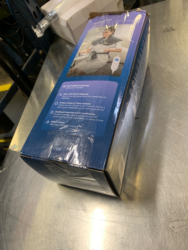 Photo 1 of RENPHO Electric Heating Pad for Back, Electric Heat pad for Neck and Shoulders, FSA Eligible & HSA Store, 24"x33" Gray