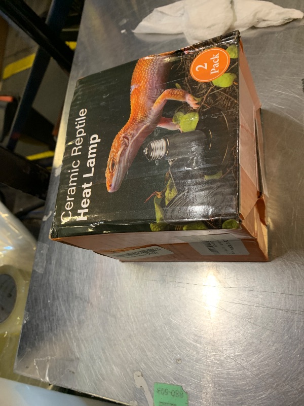 Photo 1 of GVWRATW 2 Pack Reptile Ceramic Lamp 0.28 inch(85mm)- No Light Reptile Heat Lamp for Bearded Dragons, Turtles, Snakes, Lizards - Ideal for Pet Brooders - Safe Heating for Amphibians & Small Animals