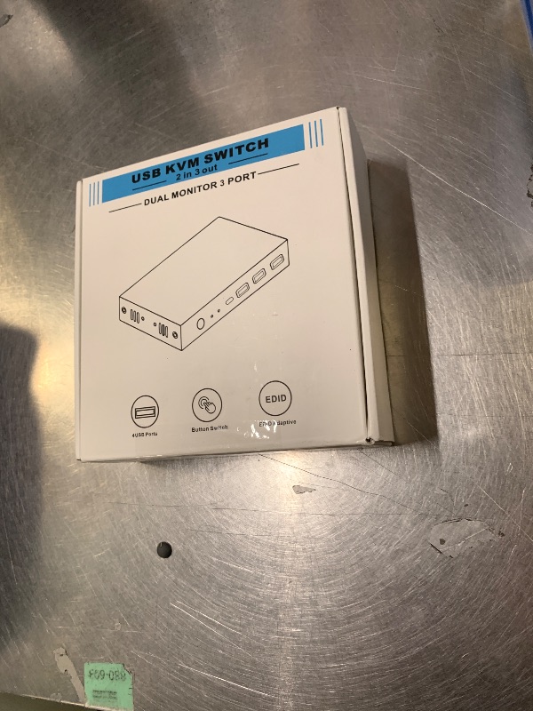 Photo 1 of 8K HDMI+Displayport KVM Switch 3 Monitors 2 Computers 8K@60HZ/4K@144HZ USB3.0 KVM Switcher 2 Ports for 2 PC/Laptop Sharing Keyboard&Mouse and 2 Screens, Wired Controller Included,EDID Adapative