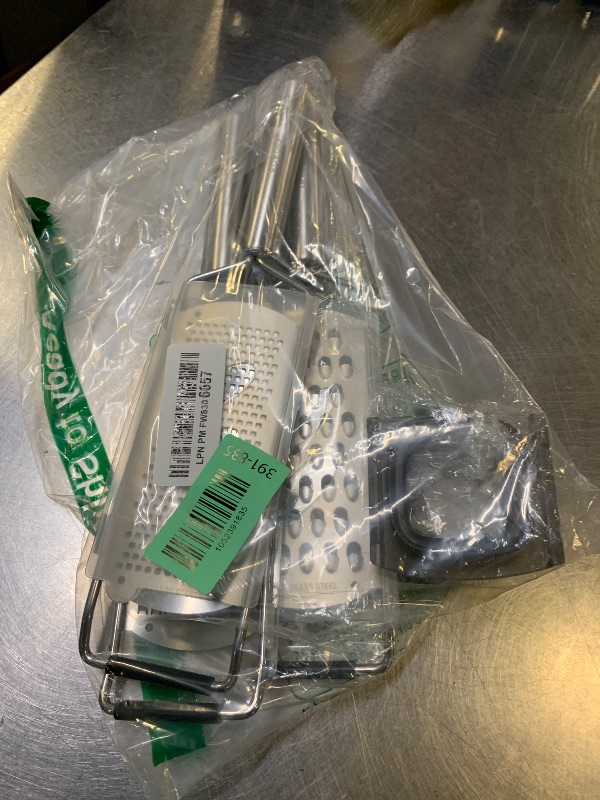 Photo 1 of Vovoly 4-Pcs Pro Set Zester Grater Set, Cheese Grater with Razor-Sharp Stainless Steel Blade, Fine/Coarse/Extra Coarse/Slider Attachment