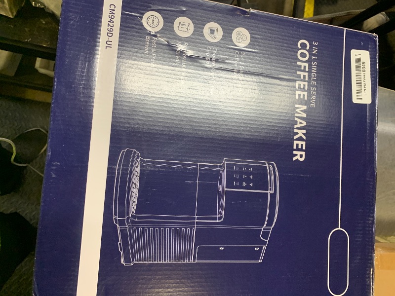 Photo 1 of SHARDOR 3 in 1 Coffee Maker, K Cup Coffee Maker Compatible with Ground Coffee & Teas, Single Serve Coffee Machine, 6–14oz Brew Sizes, 40oz Detachable Water Reservoir, Descale Settings, White