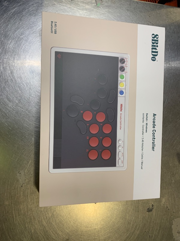 Photo 1 of 8Bitdo All-Button Arcade Controller for Switch/Switch 2 & Windows – Bluetooth, 2.4G, Wired Connectivity, Low-profile Mechanical Switches, 4 Programmable Buttons with fast-mapping, Hot-swappable PCB