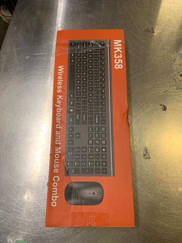 Photo 1 of Wireless Keyboard and Mouse Combo, Full Size Keyboard and Mouse, Long Battery Life, Optical Mouse, 2.4G Lag-Free Cordless Mice Keyboard Set Ultra Slim Design for Computer, Laptop, PC, Mac, Windows