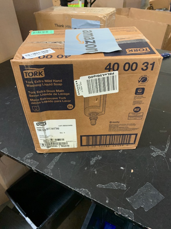 Photo 1 of Tork Extra Mild Liquid Hand Soap, Compatible with S4 dispensers, Fragrance-free, Dermatologically tested, eco-friendly 6 x 1L bottles (400031)