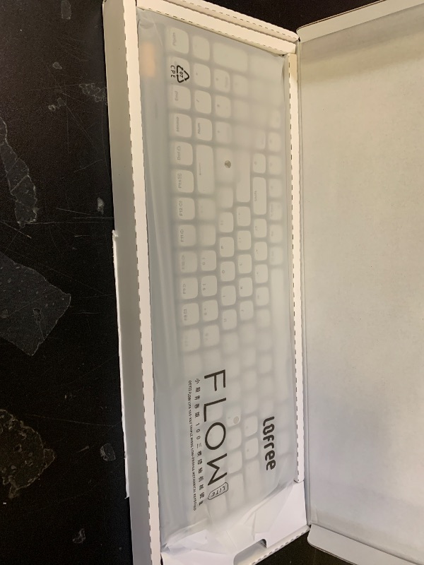 Photo 1 of Flow Lite 100 Keys Low Profile Mechanical Keyboard, Swappable Rechargeable Wireless Keyboard with 2.4G Receiver, Bluetooth and Wired Connection for Windows, Mac/ Specter Linear Switches (Marble)