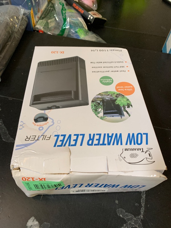 Photo 1 of Turtle Tank Filter Aquarium Filter Power Adjustable 20-75 Gal. 290GPH Large Internal Filter 3-Stage Waterfall Bio-Filtration Low Water Level for Freshwater Saltwater Fish Tank Reptile Shrimp Frog