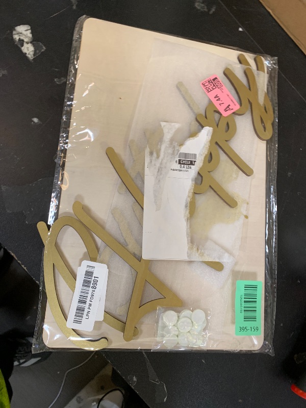 Photo 1 of ?GYFCI Happy Birthday Wooden Sign - Reusable Letters Happy Birthday sign for Arch Backdrop, Wall Decor Photo Prop for Girls, Boys, Kids & Adults' Birthday Party Decorations - Champagne Gold