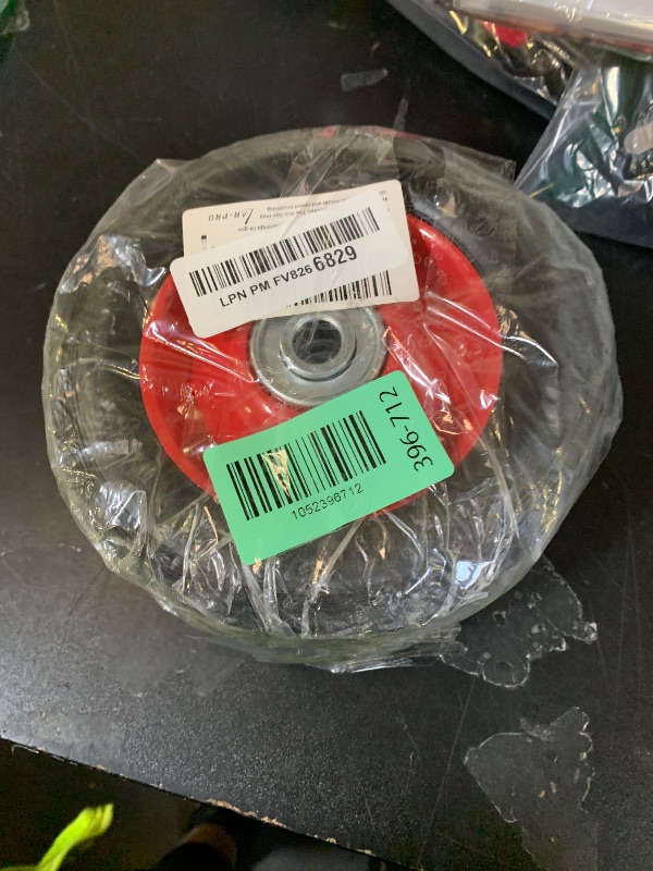 Photo 1 of (2-Pack) AR-PRO 6” x 1.5” Flat Free Solid Rubber Wheel Assemblies - Replacement Hand Truck Wheels with Ball Bearings and 1/2” Bore Hole Diameter - Heavy-Duty Solid Rubber Wheels 132 lbs Load Capacity