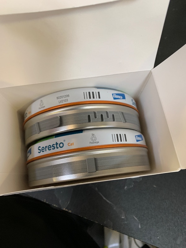 Photo 1 of Seresto Cat Vet-Recommended Flea & Tick Treatment & Prevention Collar for Cats, 8 Months Protection | (Pack of 2)
