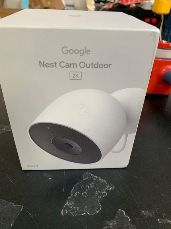 Photo 1 of Google Nest Cam Outdoor (Wired, 2nd Gen) - Security Camera with 2K Video and Gemini, Night Vision, 2-Way Audio - Works with Google Home - 2025 Model - Snow